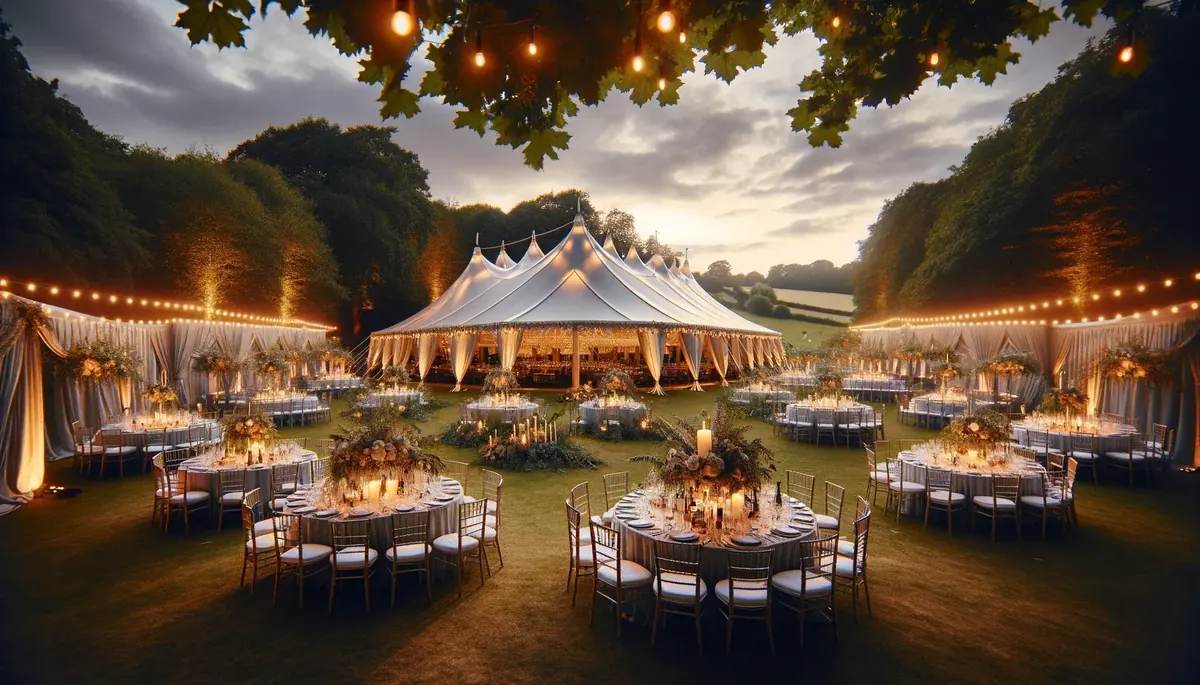 Tent sidewall rental — solid and windowed panels for marquees